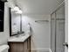 Bright bathroom features a shower, vanity, mirror and plants at 306 Mill Rdg, Canton, GA 30114