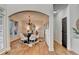 Elegant dining room features a chandelier and modern decor at 306 Mill Rdg, Canton, GA 30114