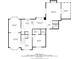 Detailed first floor plan showing layout of kitchen, living spaces, dining room, and bedroom at 3525 Stone Cliff Way, Woodstock, GA 30189