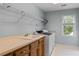 Convenient laundry room with cabinets, utility sink, and washer and dryer at 3525 Stone Cliff Way, Woodstock, GA 30189