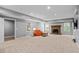 Spacious living room featuring recessed lighting, a fireplace, and multiple windows at 3525 Stone Cliff Way, Woodstock, GA 30189