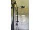 Modern shower with a stylish showerhead and dark fixtures at 6716 Browns Mill Rd, Lithonia, GA 30038