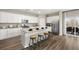 Stylish kitchen with a center island, stainless steel appliances, and plenty of cabinet space at 1240 Arnhem Dr, Hampton, GA 30228