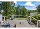 Enjoy the outdoors on this lovely wooden deck with backyard views and a black iron fence at 2196 Kildare Nw Way, Kennesaw, GA 30152