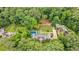 A sprawling estate features manicured gardens, a sparkling blue pool, and multiple outbuildings at 280 Blackland Nw Rd, Atlanta, GA 30342