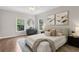 Calm bedroom features hardwood floors, neutral decor, and ample natural light at 812 Dixie Ne Ave, Atlanta, GA 30307
