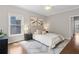 Cozy bedroom features a plush bed, hardwood floors, and serene decor at 812 Dixie Ne Ave, Atlanta, GA 30307
