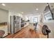 Spacious kitchen equipped with stainless steel appliances, a center island, and sleek modern finishes at 2165 Shillings Chase Nw Dr, Kennesaw, GA 30152