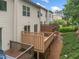 Exterior view of backyard patios with view of wooded area at 262 Bell Grove Ln, Suwanee, GA 30024