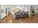 Kitchen with bar stool seating and modern appliances at 10 Nesbit Reserve Ct, Atlanta, GA 30350
