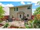 A cozy backyard patio area, perfect for relaxation or entertaining with outdoor seating and mature landscaping at 248 Springbottom Dr, Lawrenceville, GA 30046