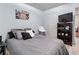 Bedroom with white walls, ceiling fan and queen sized bed at 248 Springbottom Dr, Lawrenceville, GA 30046