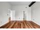 Bright bedroom boasting gleaming hardwood floors and ample doorway access at 502 Sw Pryor Sw St # 325, Atlanta, GA 30312