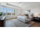 Bright bedroom with a large bed, windows with neighborhood views and stylish decor at 160 Chiswick Cir # 2, Alpharetta, GA 30009