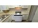 Functional kitchen features white appliances, laminate countertops, and double-basin sink at 3226 Bruckner Blvd, Snellville, GA 30078