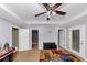 Bedroom featuring recessed lighting, ceiling fan, and ensuite doors at 1103 Coleman Sw St, Atlanta, GA 30310