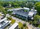 An aerial view of modern townhomes with solar panels in a vibrant neighborhood at 204 Wilbur Se Ave, Atlanta, GA 30316
