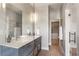 Modern bathroom featuring double sinks, marble details, and a glass-enclosed shower at 204 Wilbur Se Ave, Atlanta, GA 30316