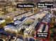 Aerial view of The Beltline and Krog Street Market near Emerson at Krog condos and townhomes at 77 Krog Ne St, Atlanta, GA 30307
