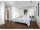 Comfortable bedroom with hardwood floors and modern decor at 77 Krog Ne St, Atlanta, GA 30307