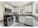Updated kitchen featuring stainless steel appliances, granite countertops, and natural light at 1098 Cascade Sw Cir, Atlanta, GA 30311