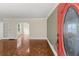 Living room featuring parquet flooring and an arched doorway at 1098 Cascade Sw Cir, Atlanta, GA 30311