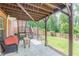 Back patio under the deck overlooking a grassy yard at 118 Surge Stone Ln, Stockbridge, GA 30281