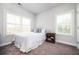 Bright bedroom with two windows, shutters, and carpet flooring at 2026 Forte Lane, Alpharetta, GA 30009