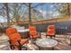 A beautiful deck with orange cushioned chairs, a hot tub, and a stone coffee table provides a relaxing outdoor space at 2620 Middle Coray Cir, Marietta, GA 30066