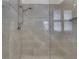 This modern shower features gray subway tile, mosaic accent, and a built-in shower head at 2620 Middle Coray Cir, Marietta, GA 30066