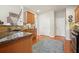 Modern kitchen with granite countertops and stainless steel appliances at 411 Mountain View Ln, Woodstock, GA 30188