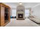 Sitting area showcases a fireplace, sauna, and comfortable lounge seating at 5915 Partners Pass, Cumming, GA 30028
