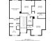Second floor plan exhibits bedrooms, bathrooms, utility room, and total square footage at 2931 Two Lake Cir, Atlanta, GA 30349