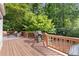 Outdoor deck with a grill and outdoor seating area surrounded by lush trees at 2789 Brookcliff Lndg, Marietta, GA 30062