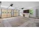 Spacious garage with built in cabinets and two garage doors at 4062 Plantation Dr, Marietta, GA 30062