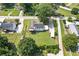 Expansive aerial view showcasing a well-maintained home, mature trees, and lush green lawn at 47 Powder Springs St, Hiram, GA 30141