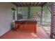 Covered hot tub with privacy lattice on the lower deck of the backyard at 1409 Echo Mill Dr, Powder Springs, GA 30127