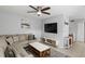 Contemporary living room with a large screen TV and stylish furnishings at 1500 Pine Log #D Ne Rd, Conyers, GA 30012