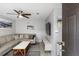 Cozy living room featuring a comfortable sectional sofa and modern ceiling fan at 1500 Pine Log #D Ne Rd, Conyers, GA 30012