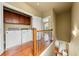 Convenient upstairs laundry area with modern washer and dryer units and built in storage at 384 16Th Nw St # 1, Atlanta, GA 30363