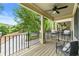 Relaxing covered porch with comfortable seating and views of the surrounding greenery at 384 16Th Nw St # 1, Atlanta, GA 30363