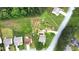 Bird's eye view of neighborhood showing property and the surrounding houses and landscaping at 1087 Yellow River Dr, Lawrenceville, GA 30043