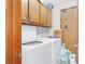 Convenient laundry room with modern appliances, providing efficiency and ease for household chores at 403 Rustic Ridge Cir, Lawrenceville, GA 30043