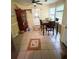 Dining area with bright natural light, stylish tiled floor and ceiling fan at 4298 Hillview Dr, Acworth, GA 30101