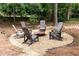 Charming backyard fire pit area with Adirondack chairs, perfect for relaxing evenings with friends and Gathering at 1443 Fama Ne Dr, Atlanta, GA 30329