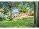 Backyard featuring lush green grass and mature trees at 1636 Mary George Nw Ave, Atlanta, GA 30318
