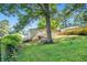 Backyard featuring lush green grass and mature trees at 1636 Mary George Nw Ave, Atlanta, GA 30318