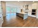 This kitchen features an island, stainless steel appliances, and pendant lighting at 435 Chiswick Cir # 21, Alpharetta, GA 30009
