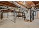 Unfinished basement with exposed ductwork, cinder block walls, and concrete floor; ready for customization at 1494 May Se Ave, Atlanta, GA 30316