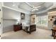 Bedroom featuring a trey ceiling and built in shelves at 157 Lake Forrest Ne Ln, Atlanta, GA 30342
